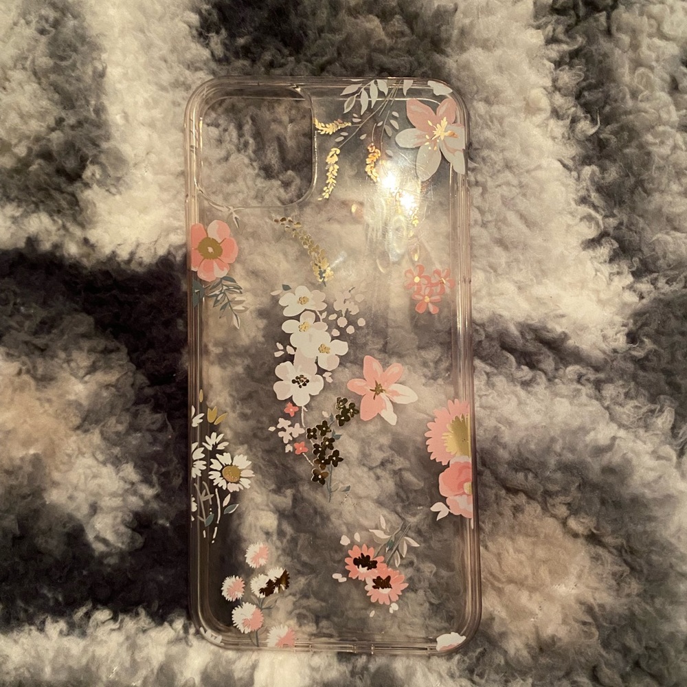 Transparent flower protective iphone 11 pro max case